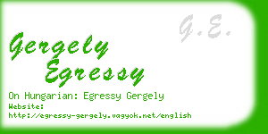 gergely egressy business card